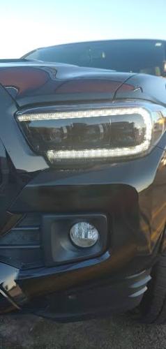 Upclose of headlights.